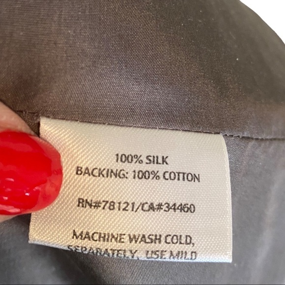 Eileen Fisher Jacket Open Front 100% Silk Size L - Picture 4 of 6